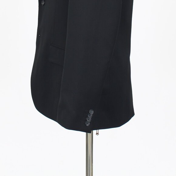 Express 40R Black Blazer Sport Coat Jacket 2-Button Solid T898 - Picture 6 of 11